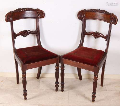 2x Antieke Engelse stoelen, 1860