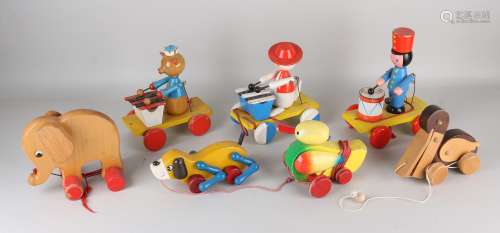 Lot houten speelgoed, 1950