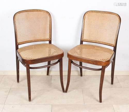 4x Thonet-stijl stoelen