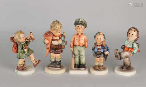 5x Hummel figuren van Goebel (divers)