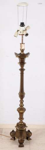 Grote bronzen staande lamp