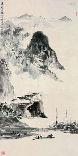 亚明 山水 立轴