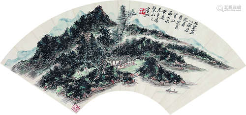 黄宾虹 山水 扇面