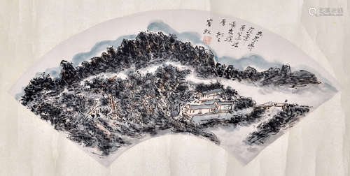 黄宾虹 山水扇面