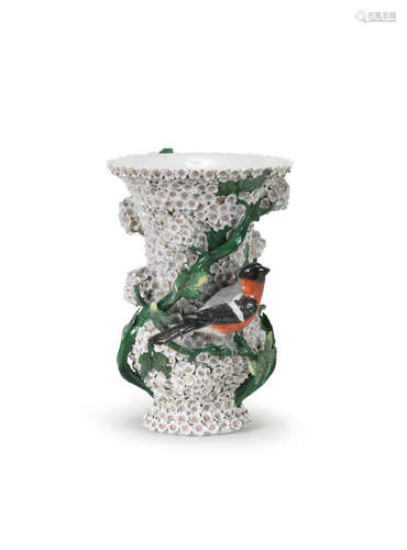 A Meissen 'Schneeballen' vase, circa 1750