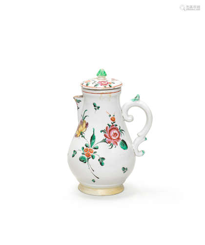 A Lodi faience milk jug and cover, circa 1775