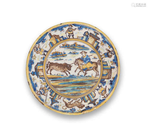 A Talavera faience charger, 18th century