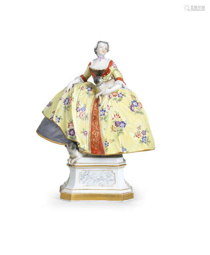 A Meissen figure of a Lady of the 'Mopsorden', second half 19th century