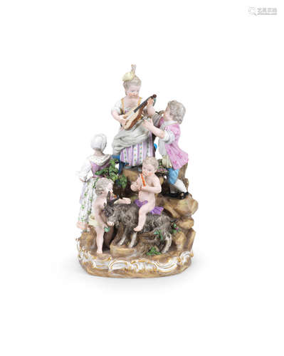 A large Meissen musical group, late 19th century