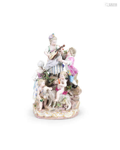 A large Meissen musical group, late 19th century