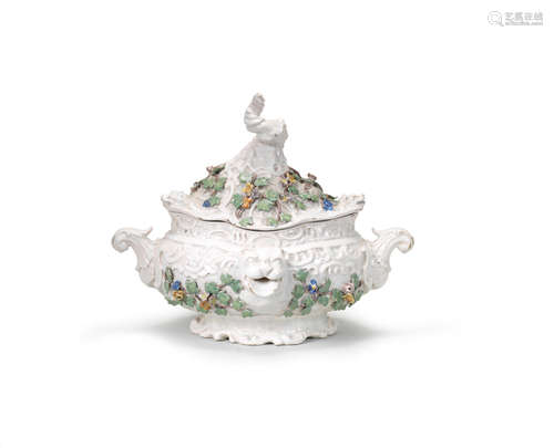 A rare Schrezheim faience tureen and cover, circa 1770