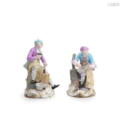 Two Meissen figures from the artisan series, late 19th century