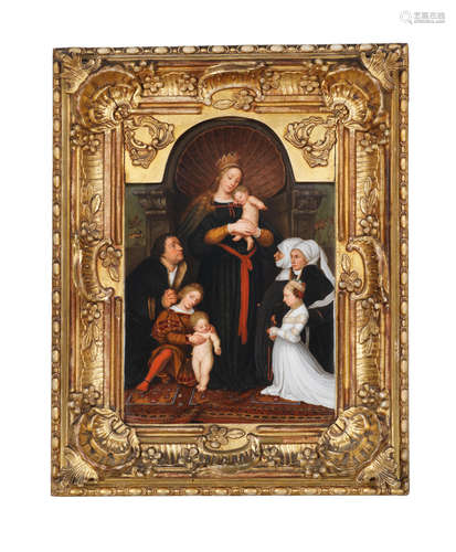 A Berlin porcelain plaque of the Darmstadt Madonna, late 19th century