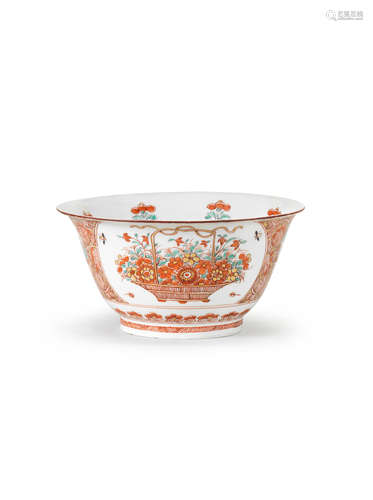 A Meissen Hausmaler waste bowl, circa 1730