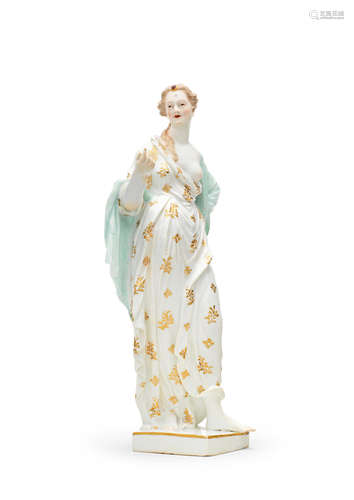 A Meissen classical figure of a Goddess, circa 1775