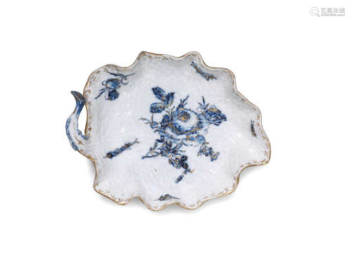 A Meissen leaf-shaped dish, circa 1750-60