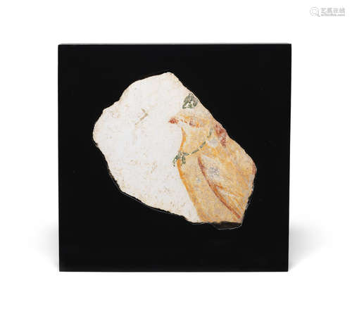 A Roman polychrome fresco fragment