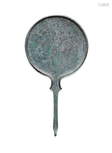 An Etruscan bronze mirror