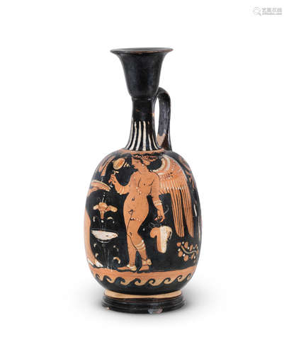 A Greek red-figure lekythos