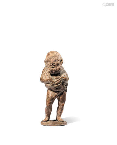 A Greek terracotta theatrical dwarf figure