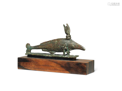 An Egyptian bronze Oxyrhynchus fish