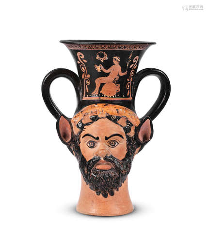 An Apulian red-figure janiform kantharos