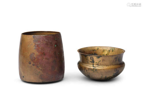 Two Egyptian copper vessels  2