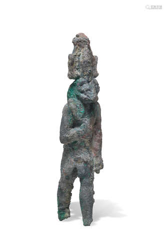 An Egyptian bronze figure of Khnum