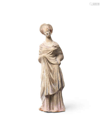 A Greek terracotta female figure