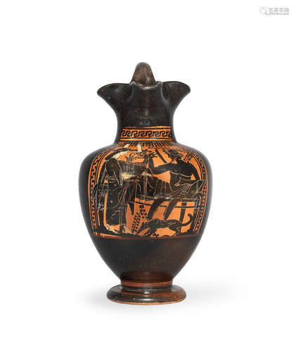 An Attic black-figure oinochoe