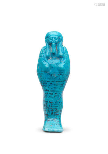 An Egyptian blue glazed composition shabti for Padimayhes