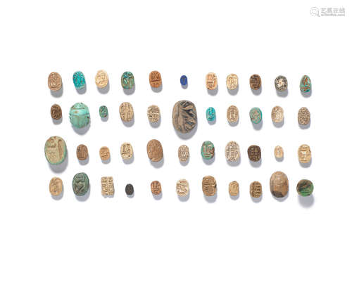 A group of Egyptian scarabs and seals  44