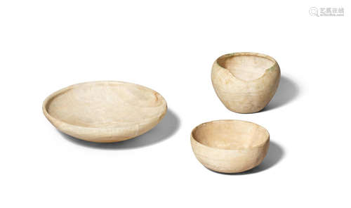 Three Egyptian alabaster bowls  3