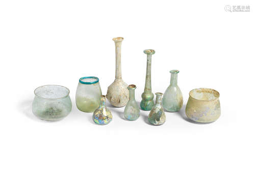 Nine Roman glass vessels  9