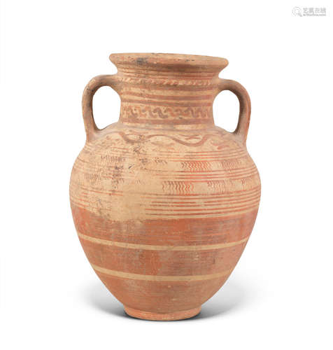 An Etruscan pottery amphora