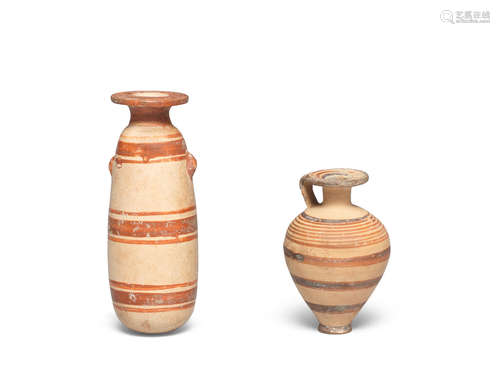 An East Greek pottery alabastron and an East Greek piriform aryballos   2