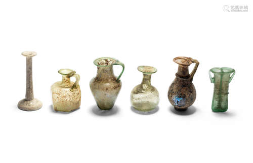 A group of six Roman glass vessels  6