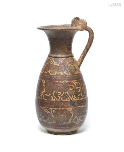 An Etrusco-Corinthian pottery olpe