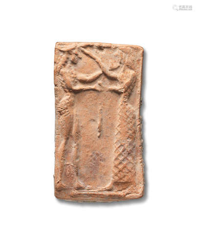 A Greek terracotta plaque