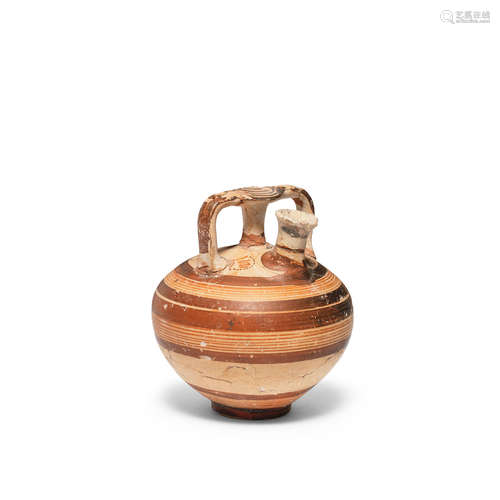 A Mycenaean pottery stirrup jar