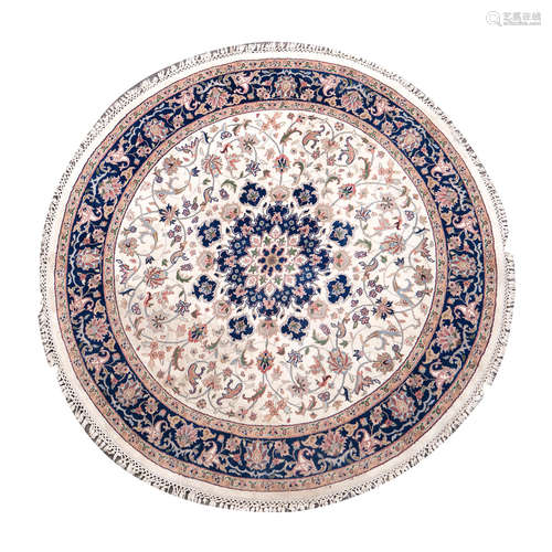 diameter 239cm  A circular Persian rug