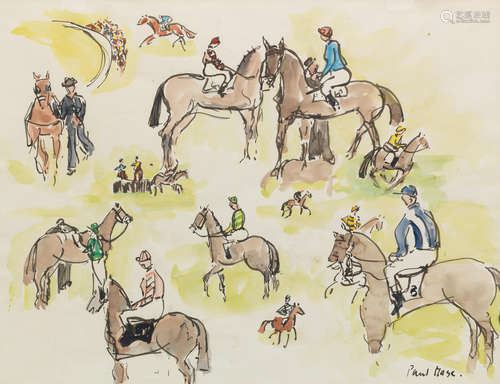 Jockeys Paul Maze(French, 1887-1979)