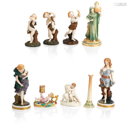 Late 19th Century A group of Royal Worcester figures