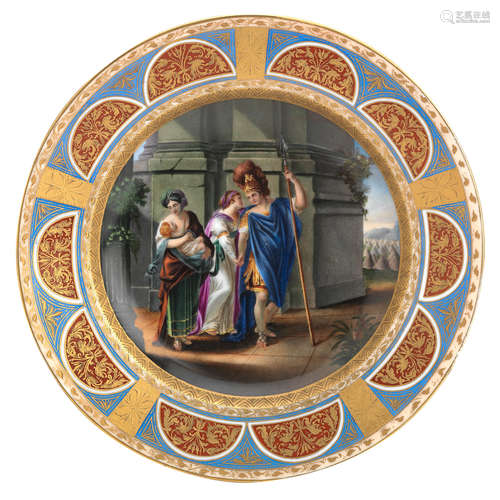 Circa 1900 A Vienna style plate