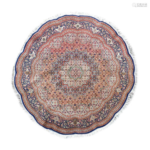 158cm diameter Circular Tabriz rug