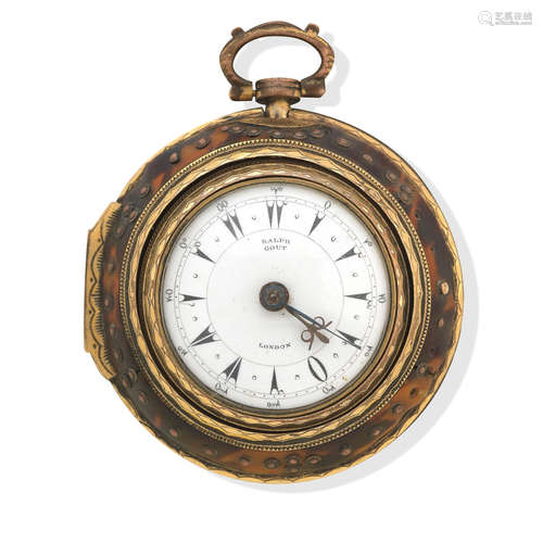 A gilt key wind triple case pocket watch for the Turkish market, Ralph Gout, circa 1770