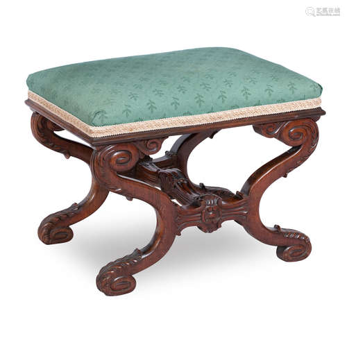 A William IV rosewood stool