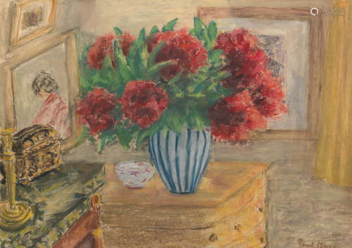 Red Blooms Paul Maze(French, 1887-1979)