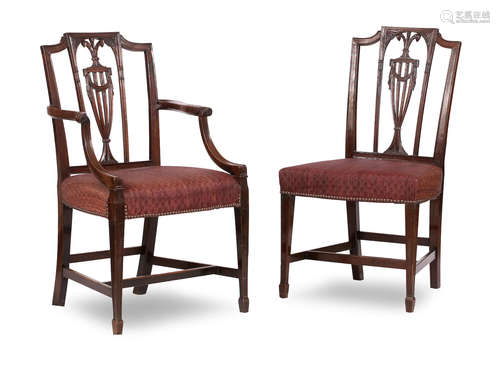 A set of George III mahogany dining chairs