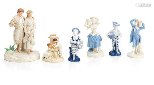 Late 19th Century A group of Royal Worcester figures